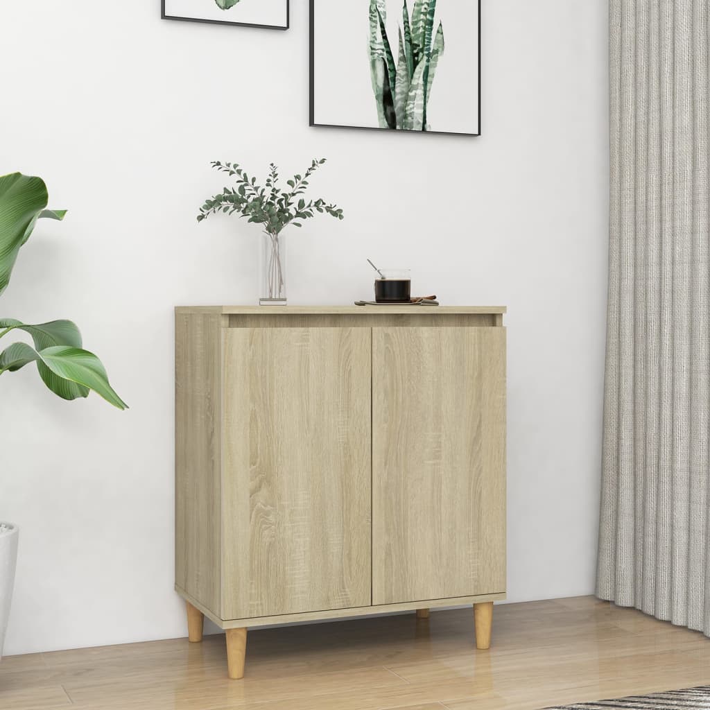 Aparador con patas madera contrachapada blanco 60x35x70 cm