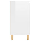 Aparador y patas madera contrachapada blanco brillo 60x35x70 cm