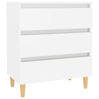 Aparador de madera contrachapada blanco 60x35x69 cm