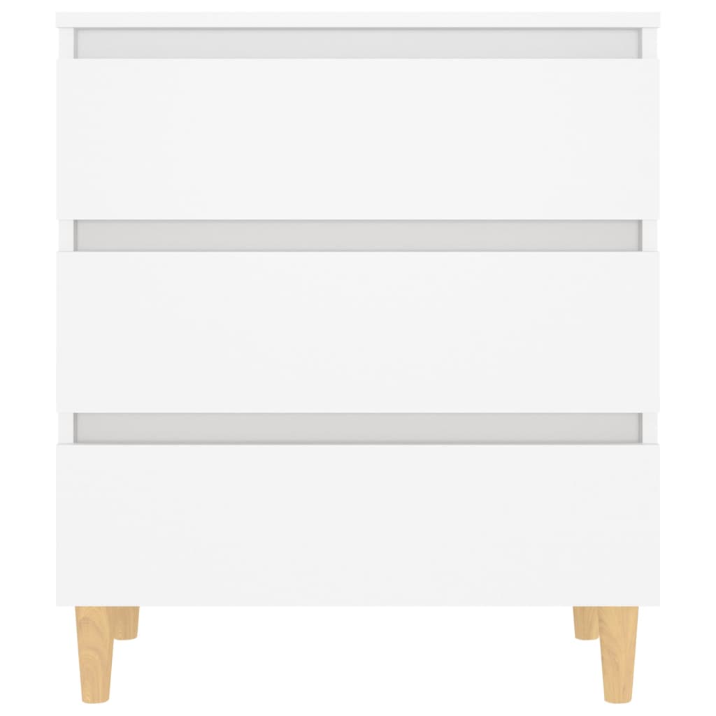 Aparador de madera contrachapada blanco 60x35x69 cm