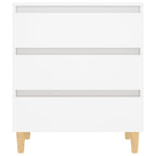 Aparador de madera contrachapada blanco 60x35x69 cm