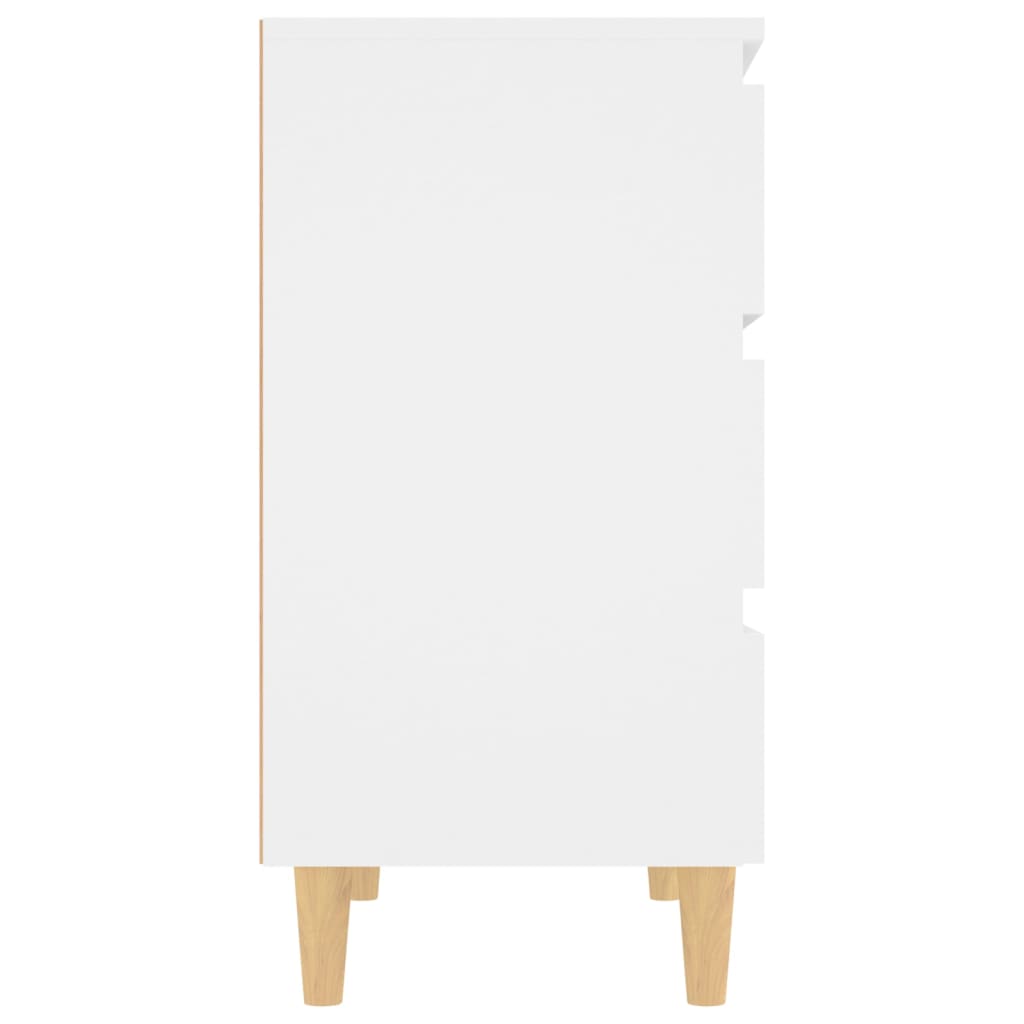 Aparador de madera contrachapada blanco 60x35x69 cm