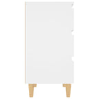 Aparador de madera contrachapada blanco 60x35x69 cm
