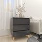 Aparador de madera contrachapada blanco 60x35x69 cm