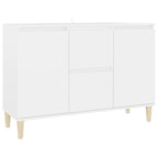 Aparador de madera de ingeniería blanco 101x35x70 cm