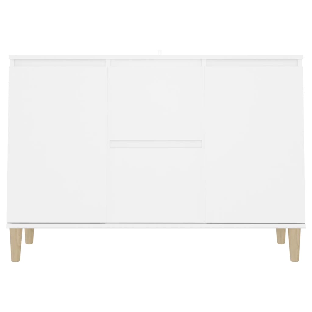 Aparador de madera de ingeniería blanco 101x35x70 cm