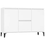Aparador de madera contrachapada blanco 102x35x70 cm