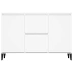 Aparador de madera contrachapada blanco 102x35x70 cm