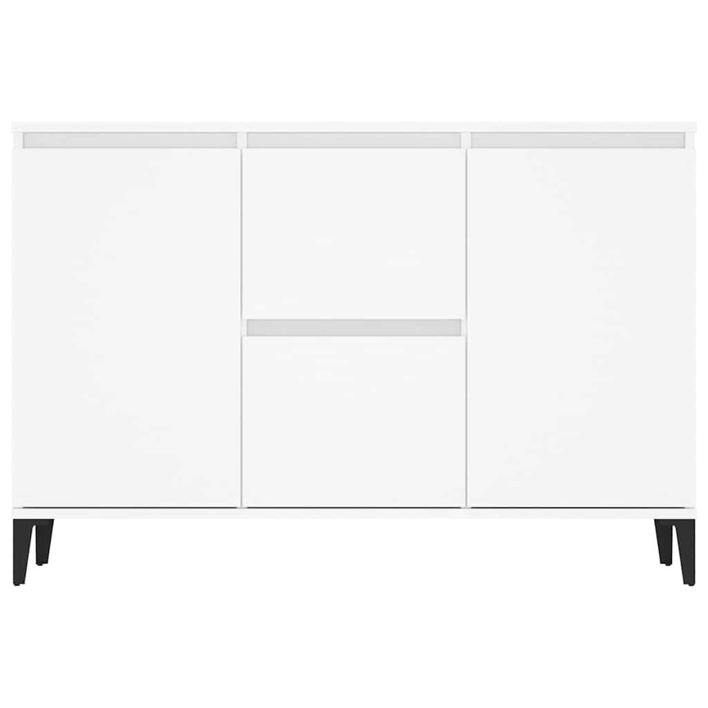 Aparador de madera contrachapada blanco 102x35x70 cm