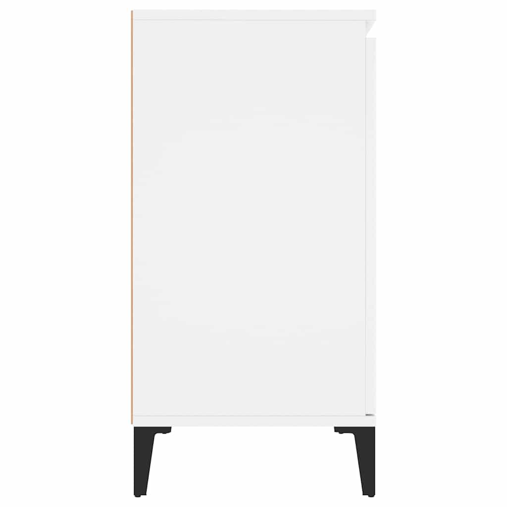 Aparador de madera contrachapada blanco 102x35x70 cm