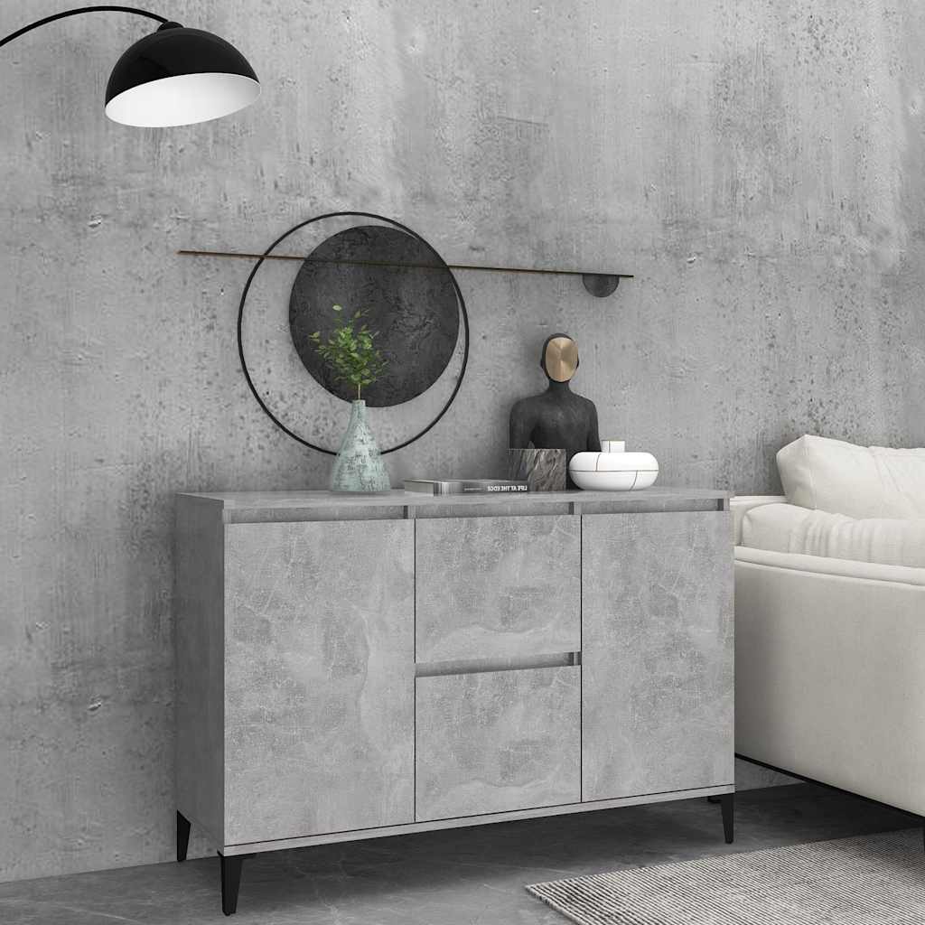 Aparador de madera contrachapada blanco 102x35x70 cm