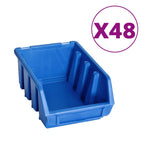 Kit de cajas de almacenaje 128 pzas paneles de pared rojo negro