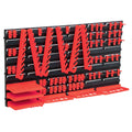 Kit de cajas de almacenaje 96 pzas paneles de pared rojo negro