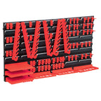 Kit de cajas de almacenaje 96 pzas paneles de pared rojo negro
