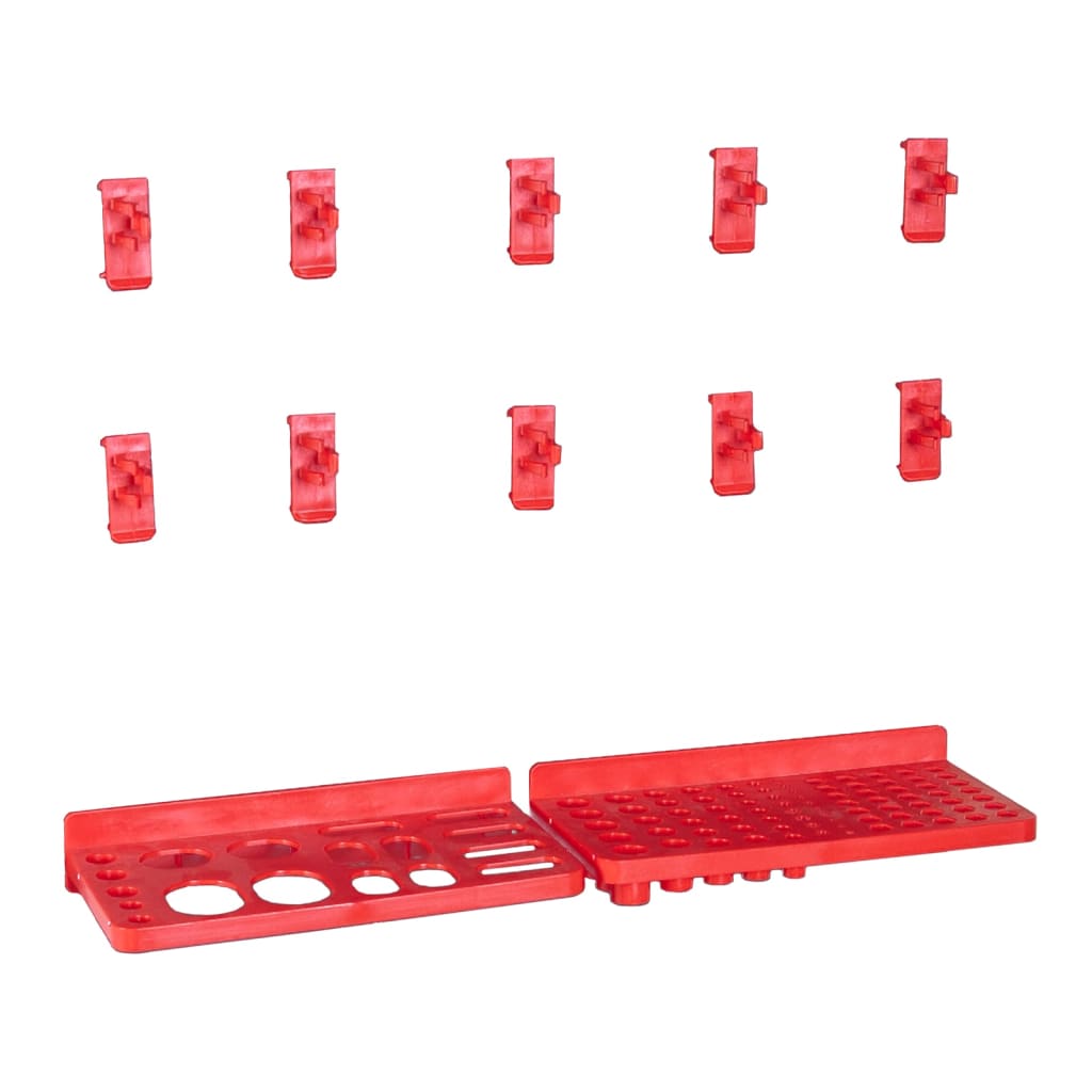 Kit de cajas de almacenaje 96 pzas paneles de pared rojo negro