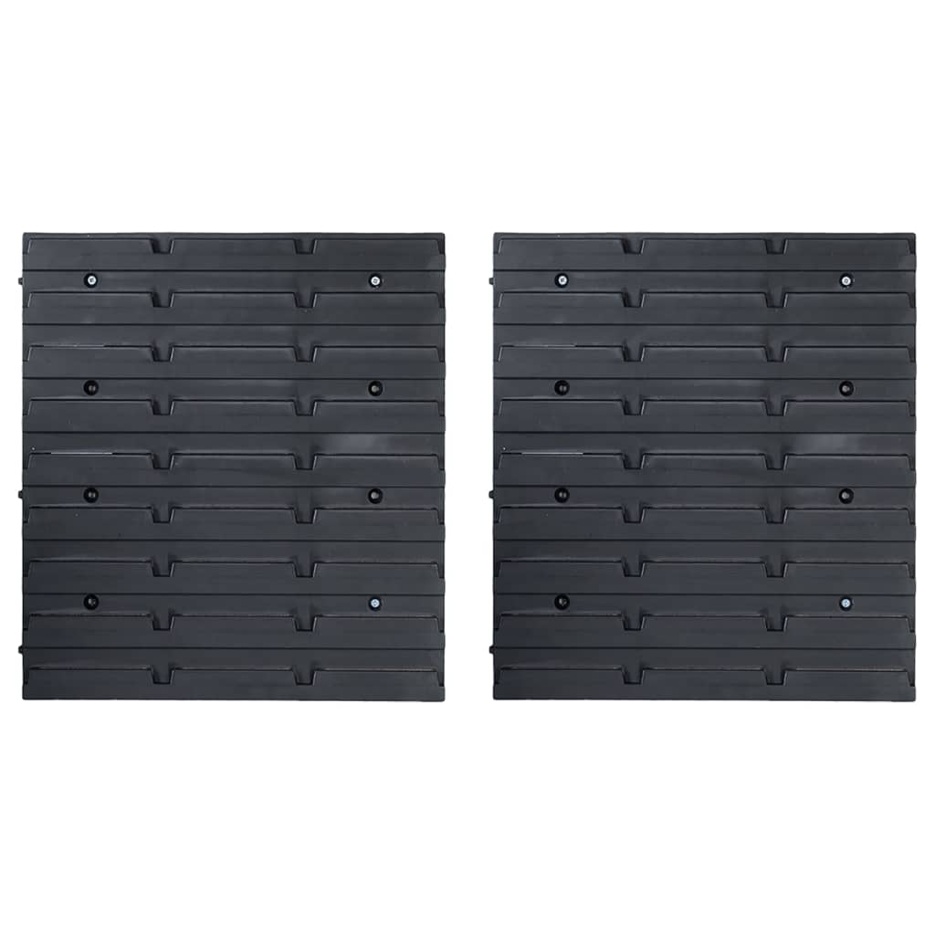 Kit de cajas de almacenaje 96 pzas paneles de pared rojo negro