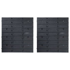 Kit de cajas de almacenaje 96 pzas paneles de pared rojo negro