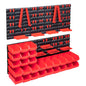 Kit de cajas de almacenaje 103 pzas paneles de pared rojo/negro