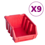 Kit de cajas de almacenaje 103 pzas paneles de pared rojo/negro