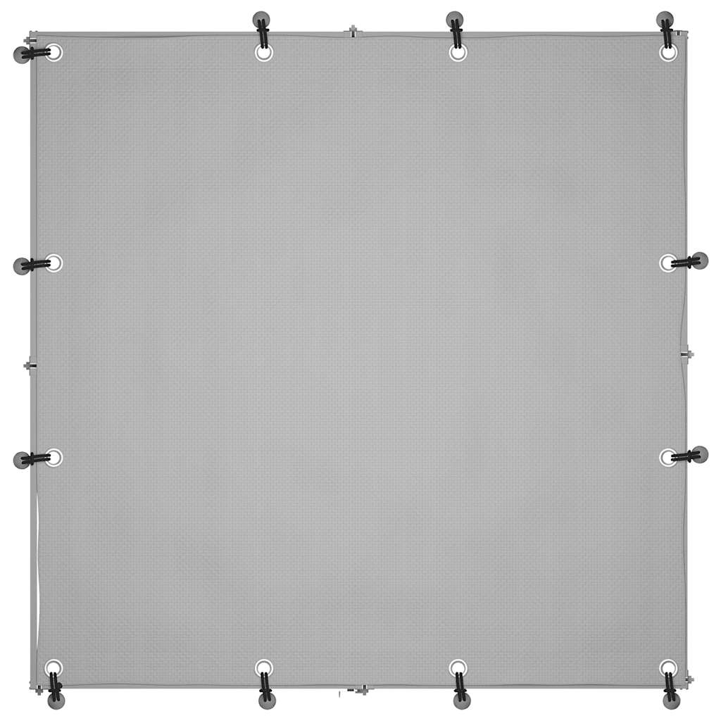 Perrera de acero negro 10x110x110 cm