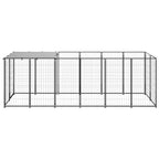 Perrera de acero negro 330x110x110 cm