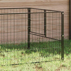 Perrera de acero negro 200x100x70 cm