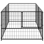 Perrera de acero negro 200x100x70 cm