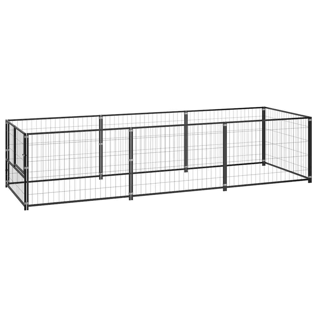 | Jaula para animales sin puerta | Negro 300 x 100 x 70 cm Acero