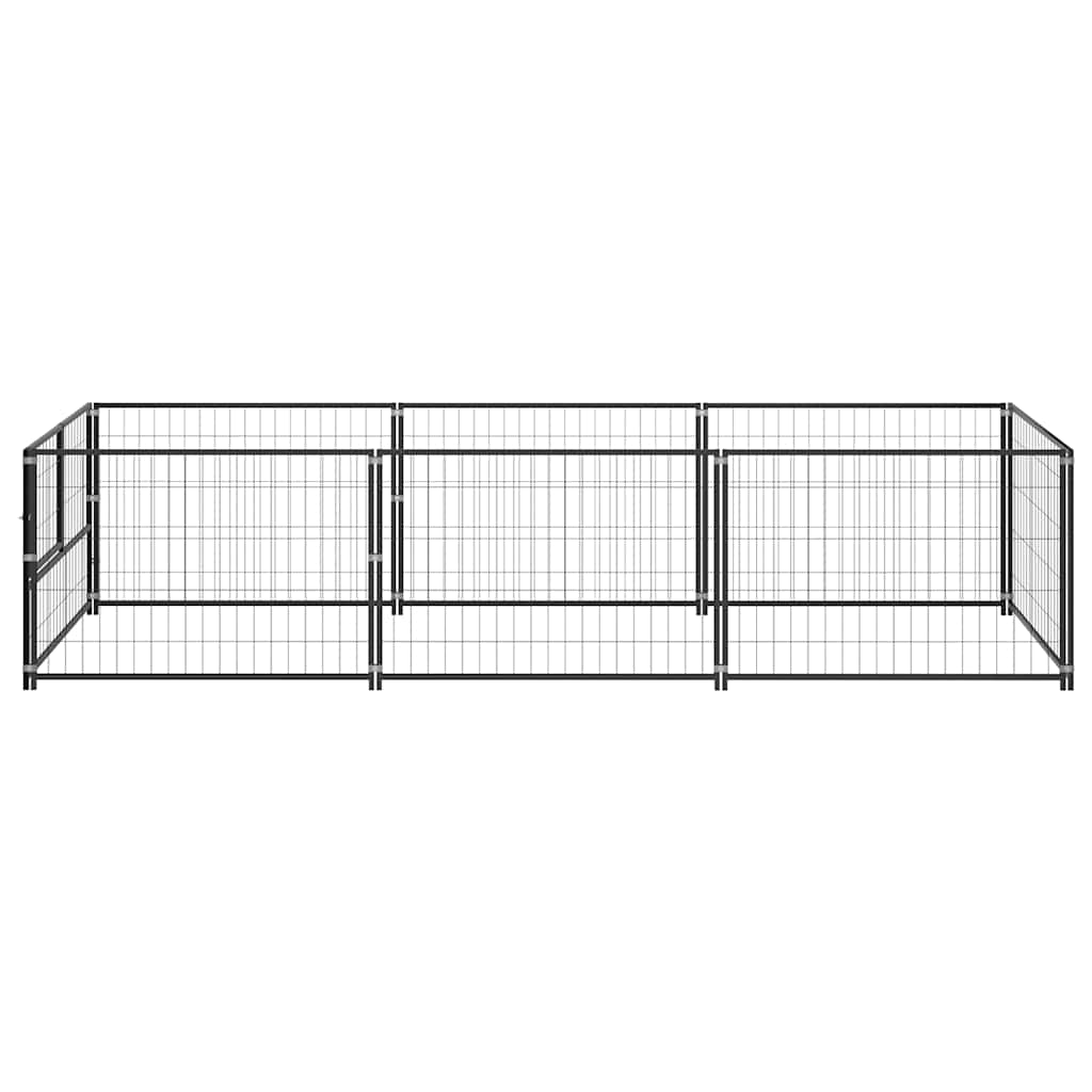 | Jaula para animales sin puerta | Negro 300 x 100 x 70 cm Acero