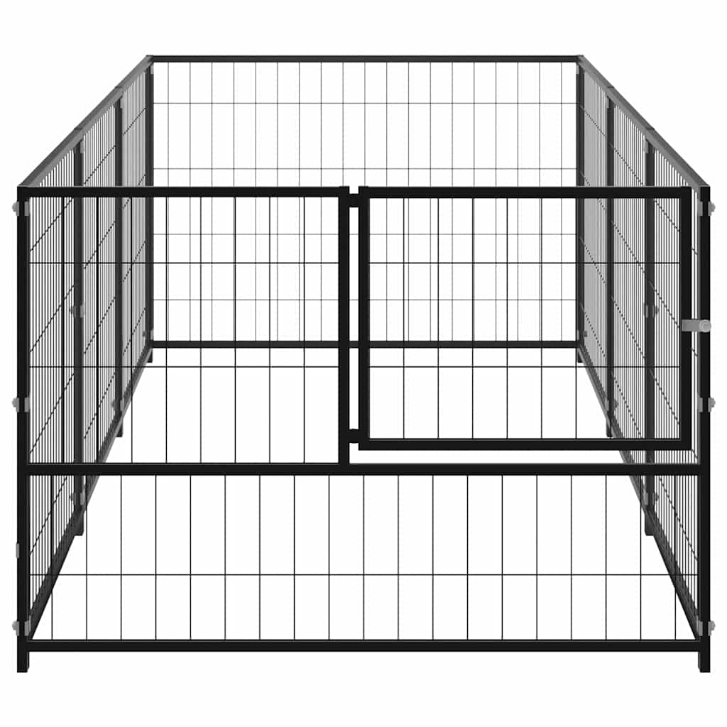 | Jaula para animales sin puerta | Negro 300 x 100 x 70 cm Acero