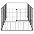 | Jaula para animales sin puerta | Negro 300 x 100 x 70 cm Acero
