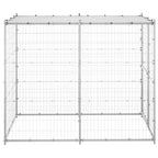 Perrera de exterior acero galvanizado con techo 110x220x180 cm
