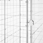 Perrera de exterior acero galvanizado con techo 110x220x180 cm