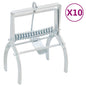 Trampas para topos 10 unidades acero galvanizado plateado