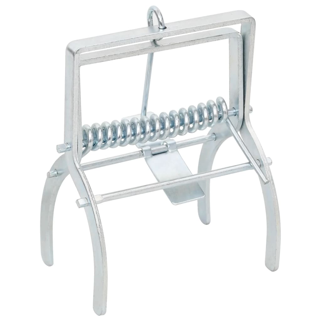 Trampas para topos 10 unidades acero galvanizado plateado