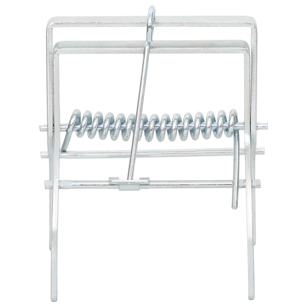 Trampas para topos 10 unidades acero galvanizado plateado
