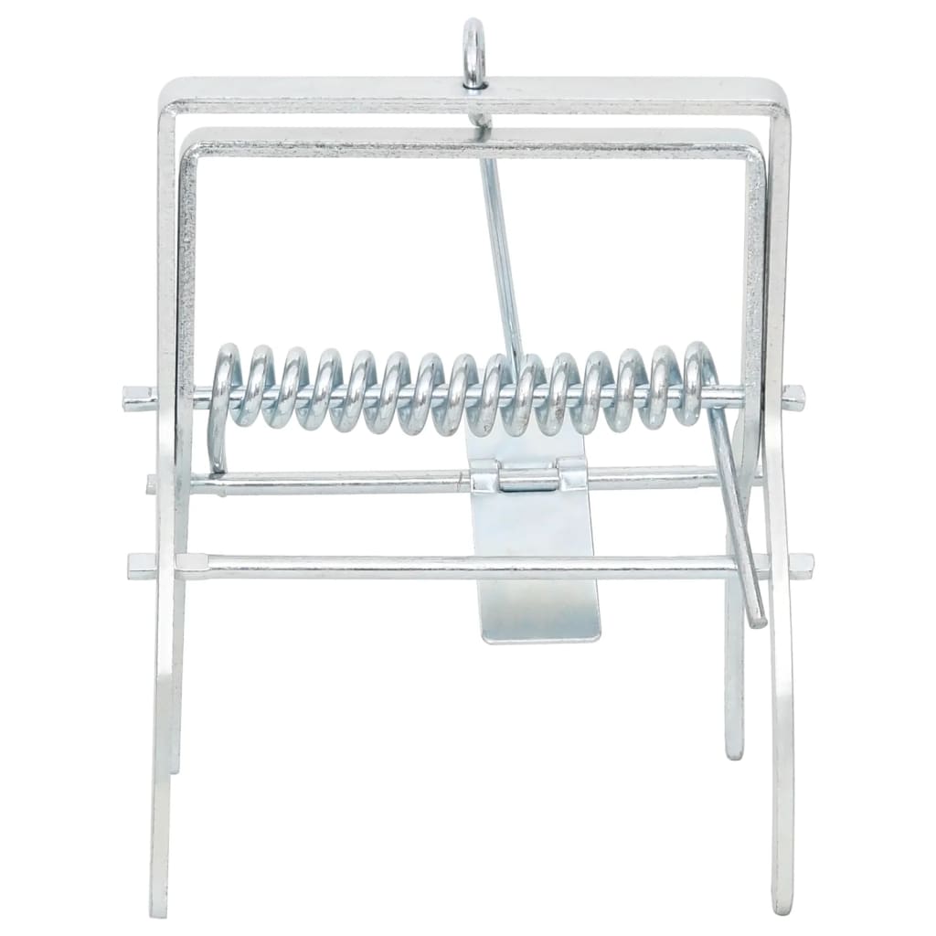 Trampas para topos 10 unidades acero galvanizado plateado