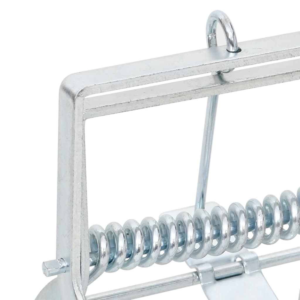 Trampas para topos 10 unidades acero galvanizado plateado