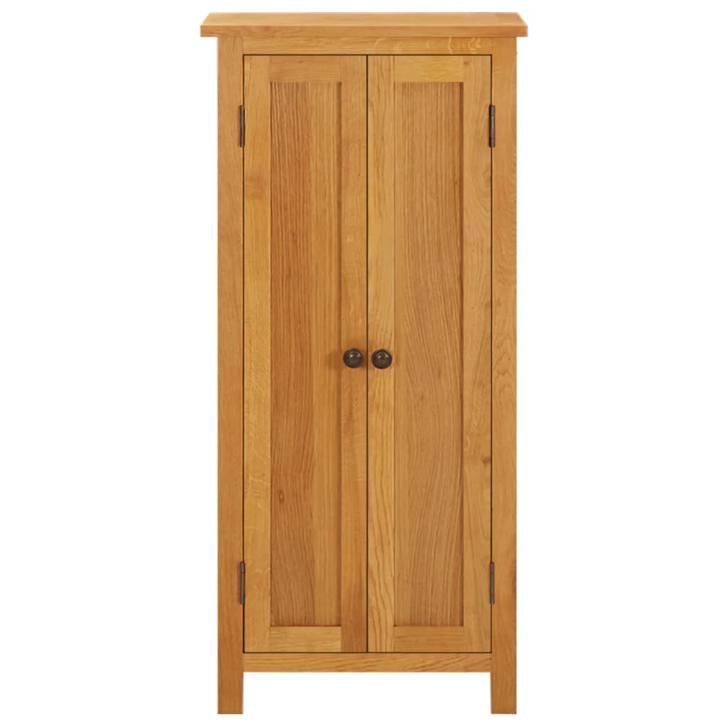 Armario de almacenaje de madera de roble maciza 50x22x110 cm