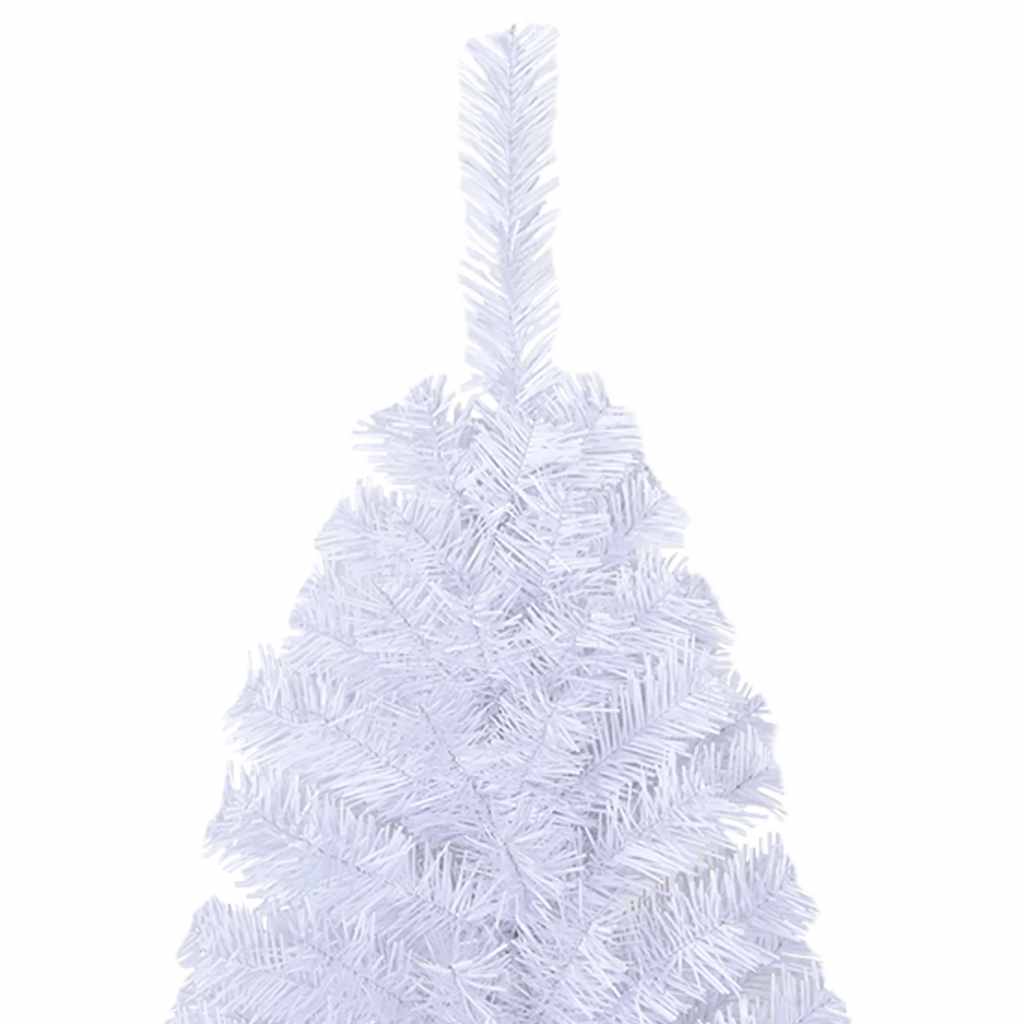 Árbol de Navidad artificial con ramas gruesas PVC blanco 120 cm