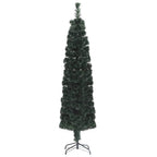 Árbol Navidad artificial estrecho soporte fibra óptica 150 cm