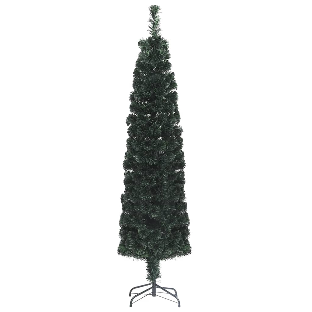 Árbol Navidad artificial estrecho soporte fibra óptica 150 cm