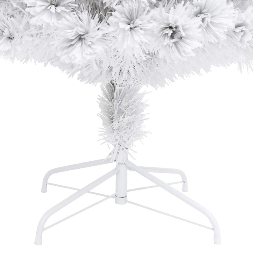 Árbol de Navidad artificial con luces fibra óptica blanco 120cm