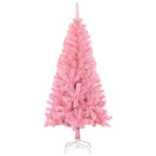 Árbol de Navidad artificial con soporte PVC rosa 120 cm