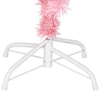 Árbol de Navidad artificial con soporte PVC rosa 120 cm
