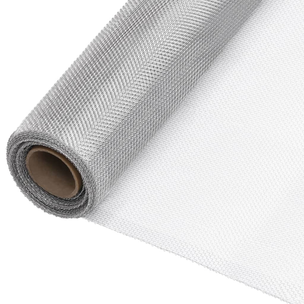 Malla mosquitera de aluminio plateada 100x1000 cm