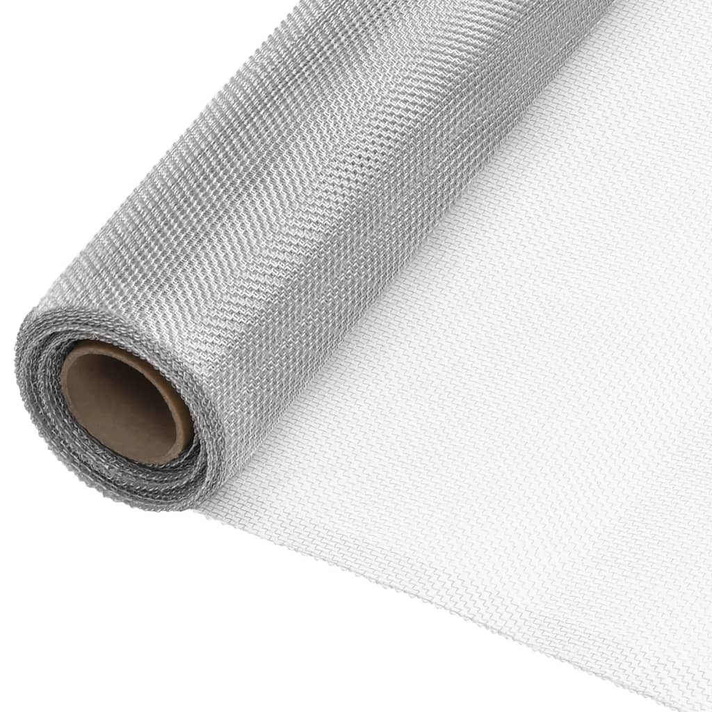 Malla mosquitera de aluminio plateada 100x1000 cm