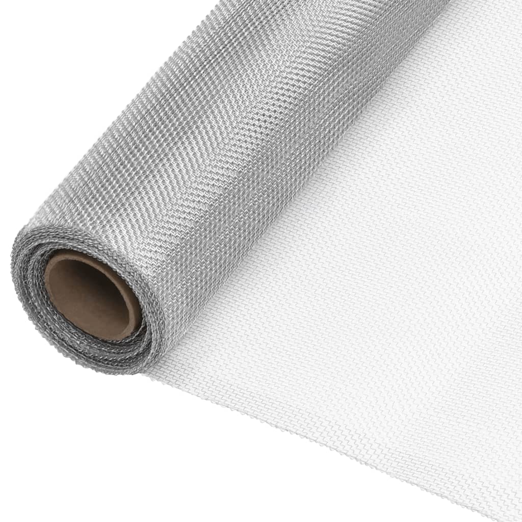 Malla mosquitera de aluminio plateada 100x1000 cm