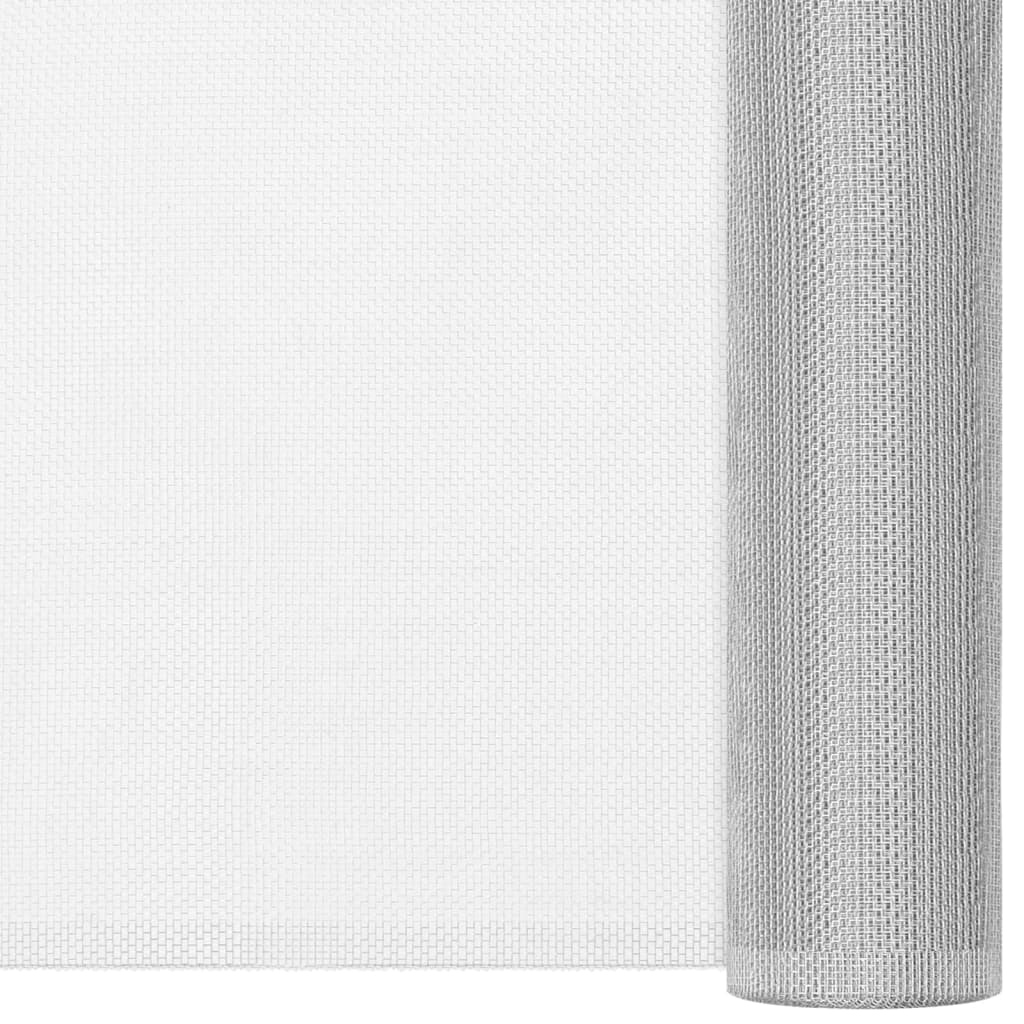 Malla mosquitera de aluminio plateada 100x1000 cm