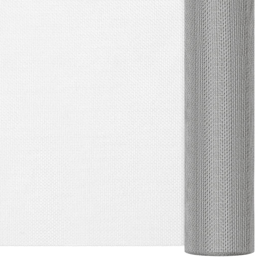 Malla mosquitera de acero inoxidable plateada 80x2000 cm